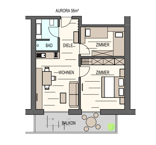 Residence Oberdorner Algund Skizze Aurora